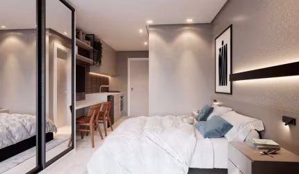 Apartamento Garden para Venda em Curitiba, Centro Cívico, 1 dormitório, 1 banheiro, 1 vaga