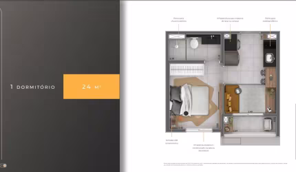 Apartamento à venda Itaim Bibi 24m2 / São Paulo / Contato: (11) 94332-1122