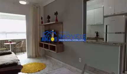 Apto 1 dormitórios, sala com varanda gourmet COM VISTA MAR, cozinha planejada, área de serviço, banheiro, 1 vaga de garagem 
PRÉDIO - Lazer na cobertura com piscina, garagem, salão de jogos, salão de 