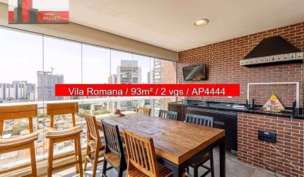 Apartamento R. Crasso, 305 - Vila Romana, 93m², 3 vgs, Vista Praça