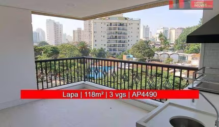 Apartamento de 118m², 3 vagas, R. Cuevas, 100 - Lapa, Cond. Le Rêve