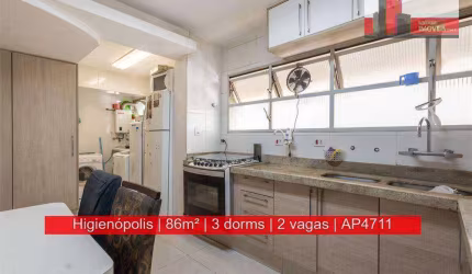 Apartamento de 86m², 3 quartos, 2 vagas, R. Dr. Gabriel dos Santos, 493 - Higienópolis, Ed. Manaus