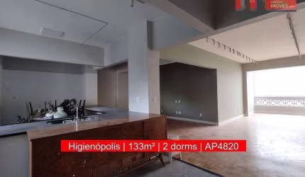 Apartamento de 133m², 2 dorms, 1 vg, R. Caio Prado, 30 - Vila Buarque, Ed. El Ombu
