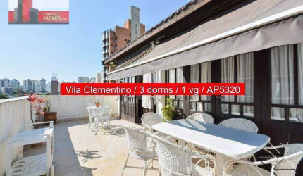 Cobertura 3 quartos, 152m², R. Napoleão de Barros, 447 - Vila Clementino, Ed. Torre Blanca
