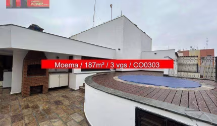 Cobertura Av. Jurema, 45 - Moema, 3 quartos, 187m², Maison George V Residence