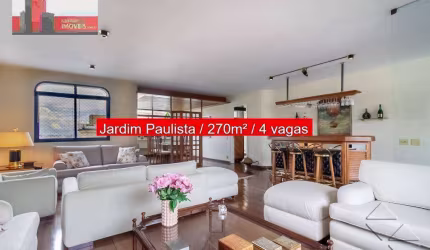 Apartamento Alameda Jaú, 263 - Jardim Paulista, 270m², 4 vagas, Edifício Colúmbia