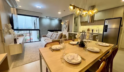 Apartamento mobiliado à venda, suite mais 1 dormitório, no Saguaçu