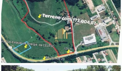TERRENO EM AREA INDUSTRIAL, NA BR-282, NA REGIÃO DA GRANDE FLORIANÓPOLIS SC.