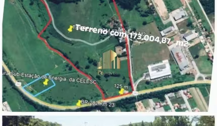 TERRENO EM AREA INDUSTRIAL, NA BR-282, NA REGI&#195;O DA GRANDE FLORIAN&#211;POLIS SC.