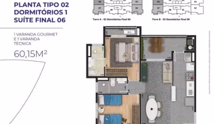 Apartamento LANÇAMENTO 2 dormitorios 1 suites  para venda  em Sorocaba no bairro Altos da Boa Vista