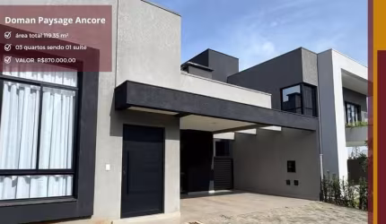 Casa de Condomínio , Doman Paysage Ancore Ponta Grossa