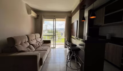 Apartamento com 2 quartos, mobiliado, 1 vaga de garagem