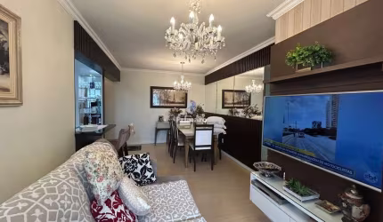 Apartamento de 3 quartos, sendo 1 suíte, semimobiliado, sacada com churrasqueira