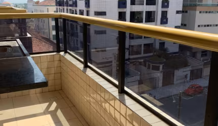 Lindo apartamento à venda, área útil 62.28m², 02 dormitórios com sacadas, varanda gourmet, 01 vaga, no bairro Boqueirão, Praia Grande, SP