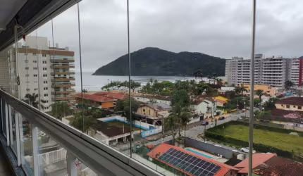 Lindo apartamento com vista mar, à venda, 02 Dormitórios (sendo 01 suíte) sacada com churrasqueira e lazer completo preto no condomínio, a 100 metros da praia, no centro de Bertioga São Paulo.