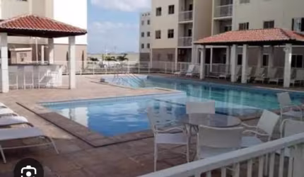 Excelente oportunidade de apartamento todo mobiliado para financiamento, área de lazer completa com piscina ampla, condomínio com área comum todo arborizado, condomínio dispõe de um salão de festas, b