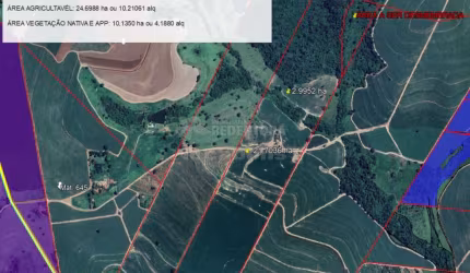 Sitio em Tanabi 34,83 hectare uma excelente  topografia  com uma área agricultável de 24.69 hectares com uma ótima localização.