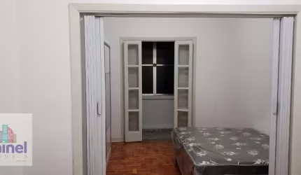 Apartamento 1 dormitório  sacada fechada no Boqueirão Santos