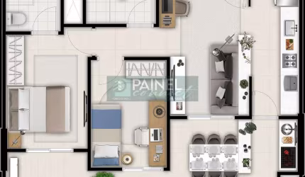 Apartamento à venda na Encruzilhada, Santos, 2 Dorms, 72m²