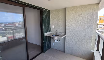 Jardim Armação - VISTA MAR - 2/4 - 1 Suíte - 65 M² - Nascente - 1 vaga - Varanda - Área de serviço