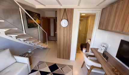 UNIQUE LIVE ( PORTEIRA FECHADA ) - Studio à venda - 32 m² - Aconchegante -  Mezanino - 1 vaga