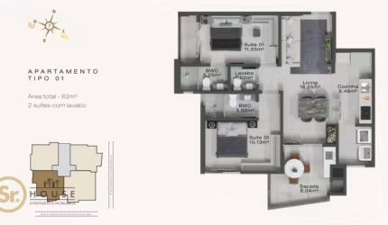 Apartamento com 2 Suítes à venda, 82 m² por R$ 875.000 - Fazenda - Itajaí/SC