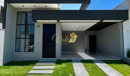 Casa Térrea Nova - Jacareí - Condomínio Bosque dos Manacás - 3 Dormitórios - 116,61m². Jacarei.