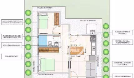Casa com 2 dormitórios à venda, 44 m² por R$ 154.900 - Jardim do Bosque - Potirendaba/SP