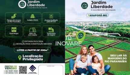 Terreno à venda, 300 m² - Jardim Liberdade - Araporã/MG