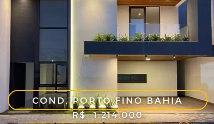 Casa em Condomínio para Venda em Lauro de Freitas, Buraquinho, 4 dormitórios, 4 suítes, 5 banheiros, 2 vagas