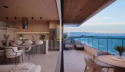 Apartamento de 4 suites, sendo 1 suite master a 160 metros do mar no Centro de Balneario Picarras.