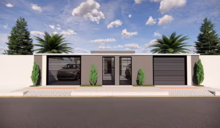 2 CASAS GEMINADAS ENTRADA INDIVIDUAL MEIO LOTE