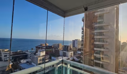 QUARTO E SALA VISTA MAR E MOBILIADO NO EDF BARRA SKY