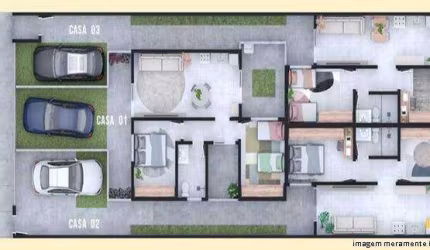 Casa à venda, 2 quartos, 1 vaga, MORUMBI - Uberlândia/MG