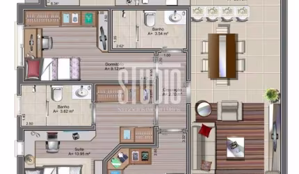 Apartamento com 3 quartos à venda no Planalto, Carlos Barbosa , 94 m2 por R$ 533.000