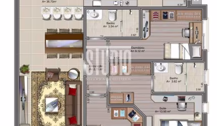 Apartamento com 3 quartos à venda no Planalto, Carlos Barbosa , 94 m2 por R$ 533.000