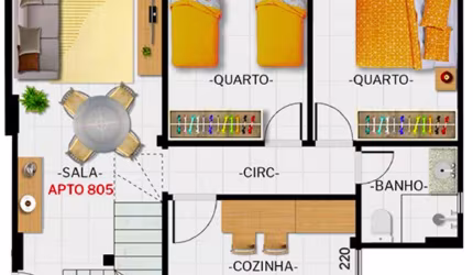 Cobertura duplex com 03 quartos, com suíte, garagem e elevador no Morro da Glória