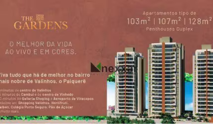 Apartamento com 3 dormitórios à venda de 103m² a 128 m² - Jardim Paiquerê - Valinhos/SP