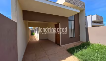 Linda Casa no Jardim Delta Ville em Ibiporã: 02 Dormitórios (1 Suíte), 01 Banheiro, Sala, Cozinha e