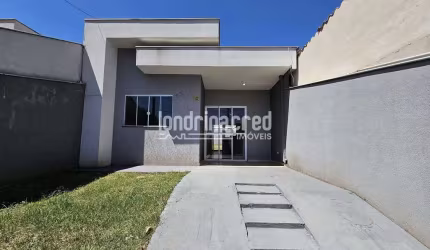 Casa em Cambé, próxima à UEL e Av. Arthur Thomás, 2 quartos (1 suíte), amplo espaço nos fundos - Av