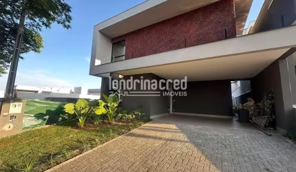 Casa de alto padrão em condomínio em Londrina: 3 suítes, piscina, área gourmet e lazer completo com