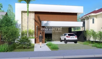 Casa à venda 3 Quartos, 3 Suites, 4 Vagas, 258M², Parque Tauá, Londrina - PR | CONDOMÍNIO ARAÇARI