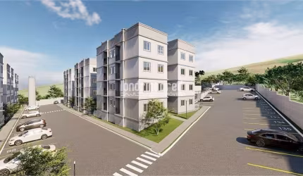 Apartamento de 2 dormitórios no Residencial Terra de Santa Cruz I: 46m², cozinha americana, área de