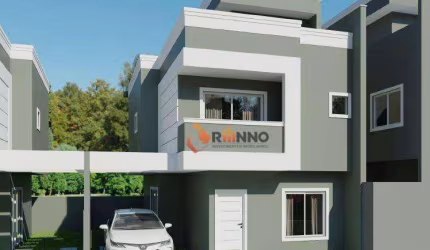 Sobrado novo com terraço, 134 m² no bairro Cajuru