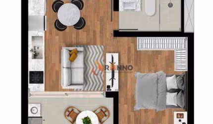 Studio com 1 dormitório à venda, 29 m² por R$ 243.000,00 - Capão Raso - Curitiba/PR