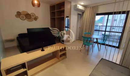 STUDIO MOBILIADO A VENDA COM VARANDA GOURMET NA PRAIA DO PEREQUÊ-AÇÚ À 5 MINUTOS DO CENTRO