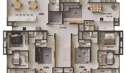 Apartamento  duplex com 3 suítes à venda, 181 m² por R$ 1.766.473 - Itajubá II -