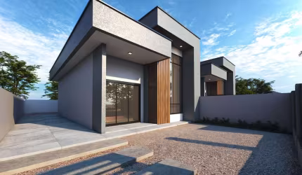 Casa com fachada Moderna, Suíte mais 1 Dormitório à venda, 62 m² - Quinta dos Aç