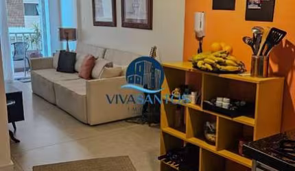 Apartamento com vista mar na ponta da praia em Santos-SP