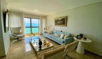 Apartamento mobiliado para Locação na beira mar de boa viagem com  195m², 3 suítes, 3 vagas,  em Boa Viagem  -  Recife